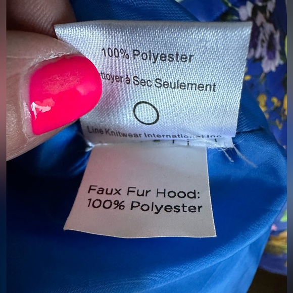 John + Jenn Floral Puffer Fur Trim Jacket - Picture 11 of 11